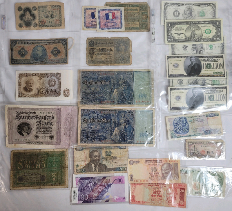 World Bank Note & Paper Currency Lot .