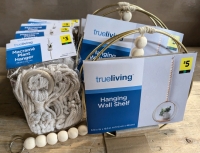 New Hanging Home Decor. 6 Macrome Plant Hangers (29.53") and 3 Hanging Wall Shelves. (6.9" Wide, 19.3" H)