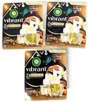 3 New AIR WICK Vibrant 2-Pack Limited Edition Cozy Vanilla & Caramel Fragrance Scented Oil Refills | 40ml Total Each