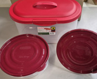 NEW Sterilite Storage Box & 2 Rubbermaid Take Along Containers 3.7 L