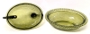 Fantastic MCM Avocado Green Unsigned Indiana Glass Hen on Beaded Rim Nest - 5.25" Tall - 6