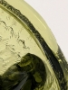 Fantastic MCM Avocado Green Unsigned Indiana Glass Hen on Beaded Rim Nest - 5.25" Tall - 7