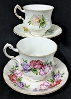 2 PARAGON Tea Cups & Saucers incl Wedding Bouquets : Sweet Pea