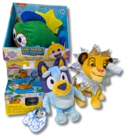 New DISNEY 100 Simba Plush, BLUEY Plush, BABY SHARK William/Captain Kelp Reversible Plush & PLAY-DOH Striped Dough Critter Hairstyle Kit | Plush Up to 7.5" Tall