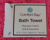 New - Three (3) Comfort Bay Pink Bath Towels , Ring Spun Cotton . Measures 27"&times;52" each - 3