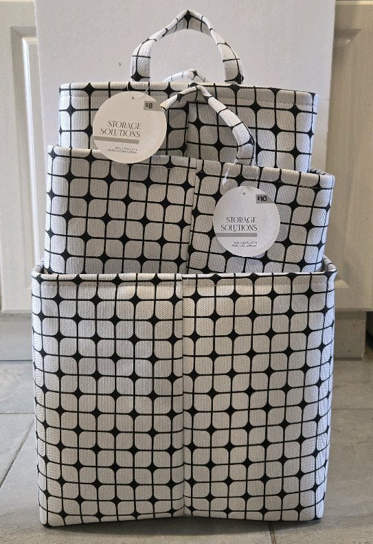 3 New | Storage Solutions Frabric Storage Bins |* Set Retails For $50+CAD *