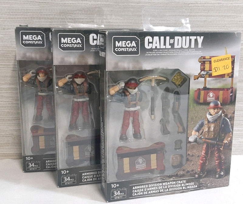 3 New Call of Duty Mega Construx Figures with Accessories