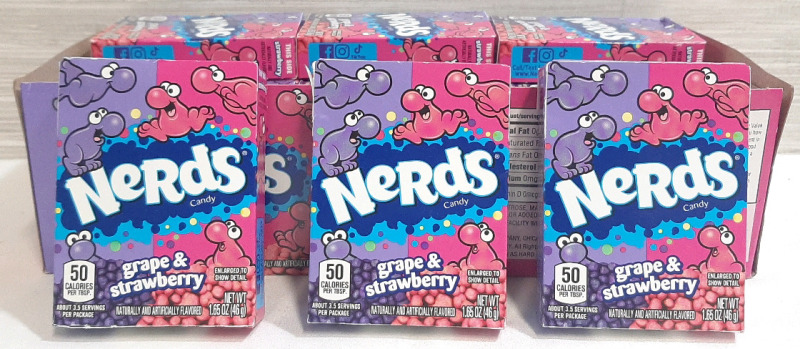 18 New Grape & Strawberry Nerds Candy (1.65oz)