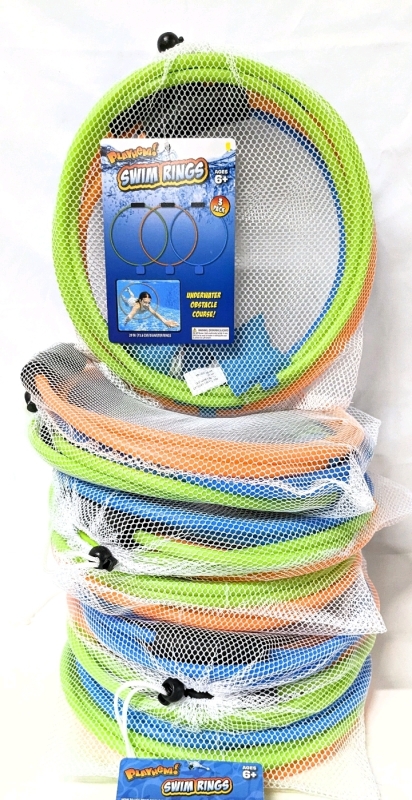 6 New Playhem 3pc SWIM RINGS Underwater Obstacle Courses