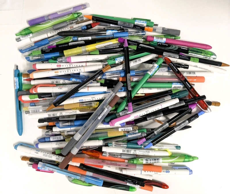 Huge Lot of New Pens, Gel Pens, PaperMate, Zebra Midliners, Sparkly Highlighters, Zebra Zensations + More