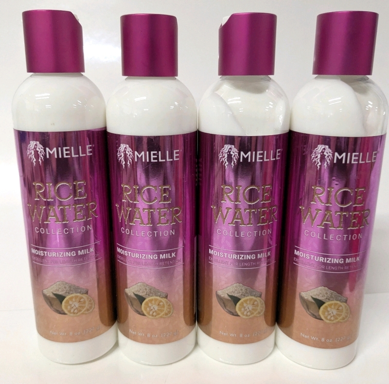 4 New MIELLE Rice Water Hair Moisturizing / Styling Milk - 227ml ea