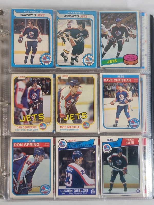 1979 - 2023 Winnipeg Jets NHL Hockey Trading Card Singles , 156 Trading Cards