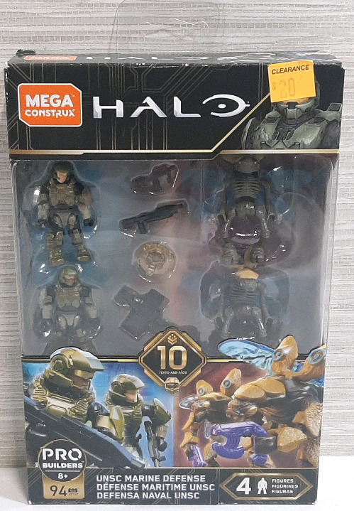 New Mega Construx Halo UNSC Marine Defense Figures with Accessories