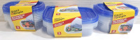 3 New Packs of Smart & Simple Rectangular Plastic Tupperware Containers (21.3 fl oz & 37 fl oz)