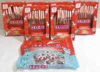 6 Packs of Peppermint Candy Canes & A Bag of Peppermint Christmas Nougats, Each Pack of Candy Canes Contains 12 Totalling 72 Canes, Bag is 7oz