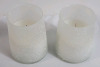 New - Six (6) TrueLiving Outdoor Frosted Glass Citronella Candles . Measures 3 3/4" diameter & 4" Tall - 2