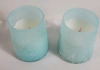 New - Six (6) TrueLiving Outdoor Frosted Glass Citronella Candles . Measures 3 3/4" diameter & 4" Tall - 3