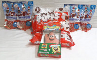 Lot of Christmas Oriented Candy & Chocolate, Including 4 Stuffed Puffs Peppermint Milk Chocolate Marshmallows (8.6oz), 4 Elf on A Shelf Chocodrizzler Red Vanilla Flavored Candy Wafers (2oz) & Patrick Star Milk Chocolate Bar (2.5oz)