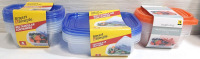 3 New Packs of Plastic Rectangular Tupperware Containers (13pcs Total, 21.3 fl oz & 37 fl oz)