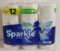 New - Six (6) Rolls Sparkle Paper Towels .