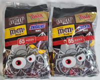 New - 130pcs M&Ms , M&Ms Peanut , Twix & Snickers Mini Chocolate Bars . Best Before 01/2025