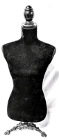 Neat Flocked Seamstress Bust on Cast Iron Base | 27" Tall