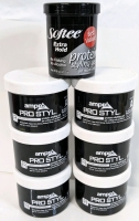 7 New Protein Hair Styling Gels : 6x Ampro PRO STYLE Regular Hold - 284ml ea, 1x SOFTEE Extra Hold 227g
