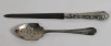 Vintage BIRKS Sterling Silver Handle Letter Opener & Serving Spoon with Hallmarks (faded)