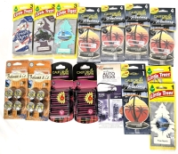 16 New Packs Car Air Fresheners: Fresh Shave, BlackBerry Cove, Bayside Breeze Ice, Oahu Island Splash, Coronado Cherry, Onyx Nights, True North
