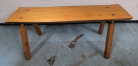 Live Edge Wooden Foyer Bench