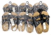 6 New Pairs Women's BobbieBrooks Sandals : 2 Pairs each Small (Size 5-6), Medium (7-8) & Large (9-10)