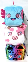 3 New META CUBEZ Series 1 4" Tall Cube Plush Toys : Leopard, Cow, Axolotl
