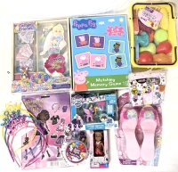 New Toys + Size 2T/3T Girls Panties | LISA FRANK Magnetic Wooden Dress-Up Doll, Peppa Pig Matching Game, Sugar Rush Cloud Sand, My Little Pony