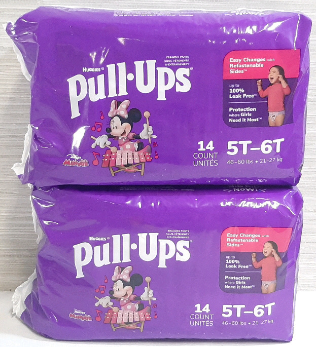 2 New Packs of Huggies Pull-Ups 5T-6T, 14 Count (28 In Total)