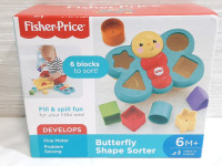New Fisher-Price Butterfly Shape Sorter for 6 Month and up Toddlers
