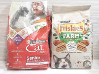 New Bag of Purina CatChow for Senior Cats & Purin Friskies Farm Favorites (50.4oz)