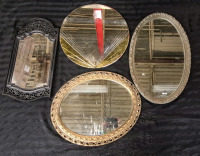 4 Vintage Framed Mirrors