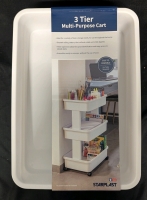New: 3 Tier Multipurpose Cart - 17.4 x 12.5 x 27.3 inch
