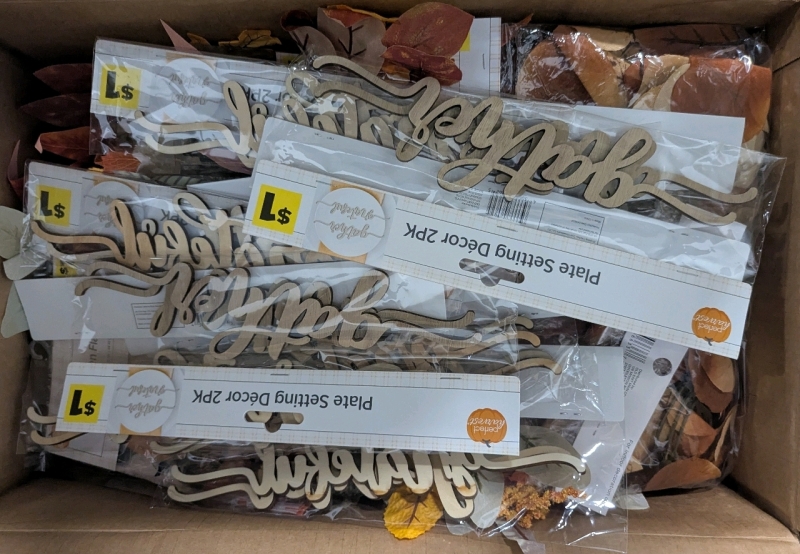 New: Autumn Decor Lot - Including but Not Limited to - Fake Plants, LED Lights, Faux Garland, Laser Cut Gather