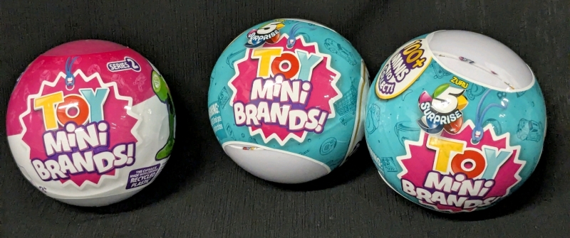 New Zuru 5-Surprise MINI BRANDS: 2x Toy (Presumed Series 1), 1x Series 2 Toy