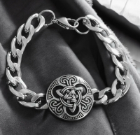 New Stainless Steel Celtic Knot Bracelet Lobster Clasp 8 Inches