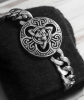 New Stainless Steel Celtic Knot Bracelet Lobster Clasp 8 Inches - 2