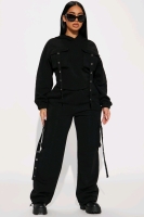 New Medium Women's Fashionnova Lizzy Fleece Cargo Set. Retails for $89