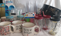 Over 100Pcs New | Cups, Pans and Mugs Lot | Largest Item Measures 3x10"