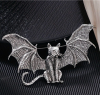 Detailed Bat Cat Brooch <br/>2.5 x 4 Inch Approximate