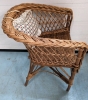 Child's Wicker Chair and Wooden Footrest. - 3