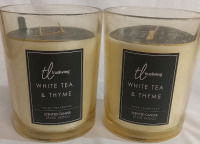 2 New | White Tea & Thyme Scented Candles | Both 425g