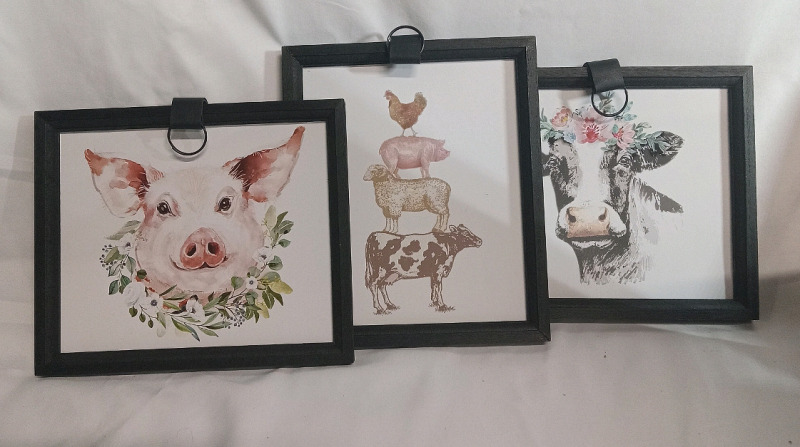 3 New | Farm Animal Themed Hanging Wall Decor
