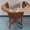 Child's Wicker Chair and Wooden Footrest. - 4