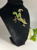 Unique Large Enamel Mantis Rhinestone Brooch 3.5 x 2 Inch - 3